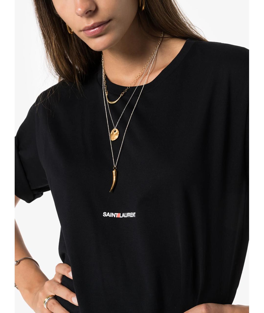 SAINT LAURENT Черная футболка, фото 4