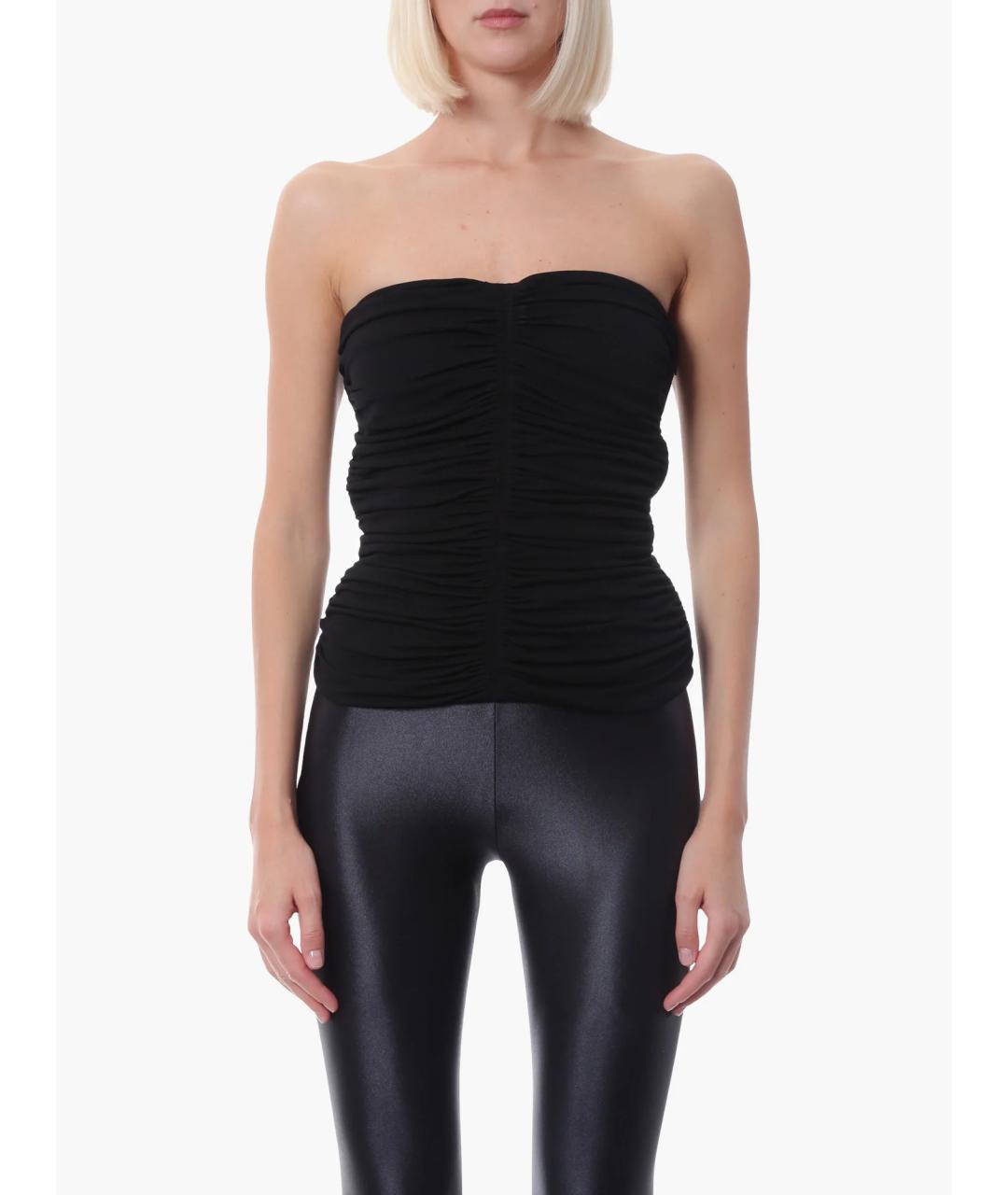 SAINT LAURENT Черная майка, фото 2