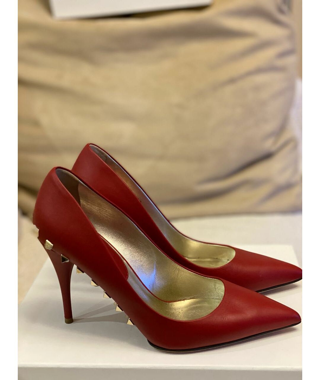 VALENTINO GARAVANI Красные кожаные туфли, фото 8