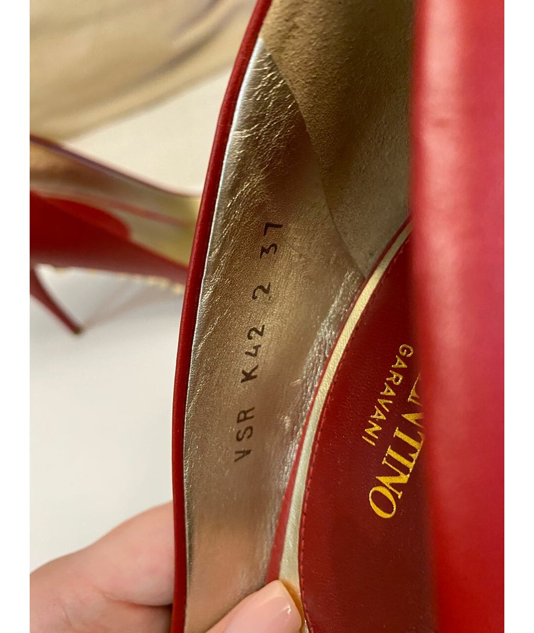 VALENTINO GARAVANI Красные кожаные туфли, фото 4
