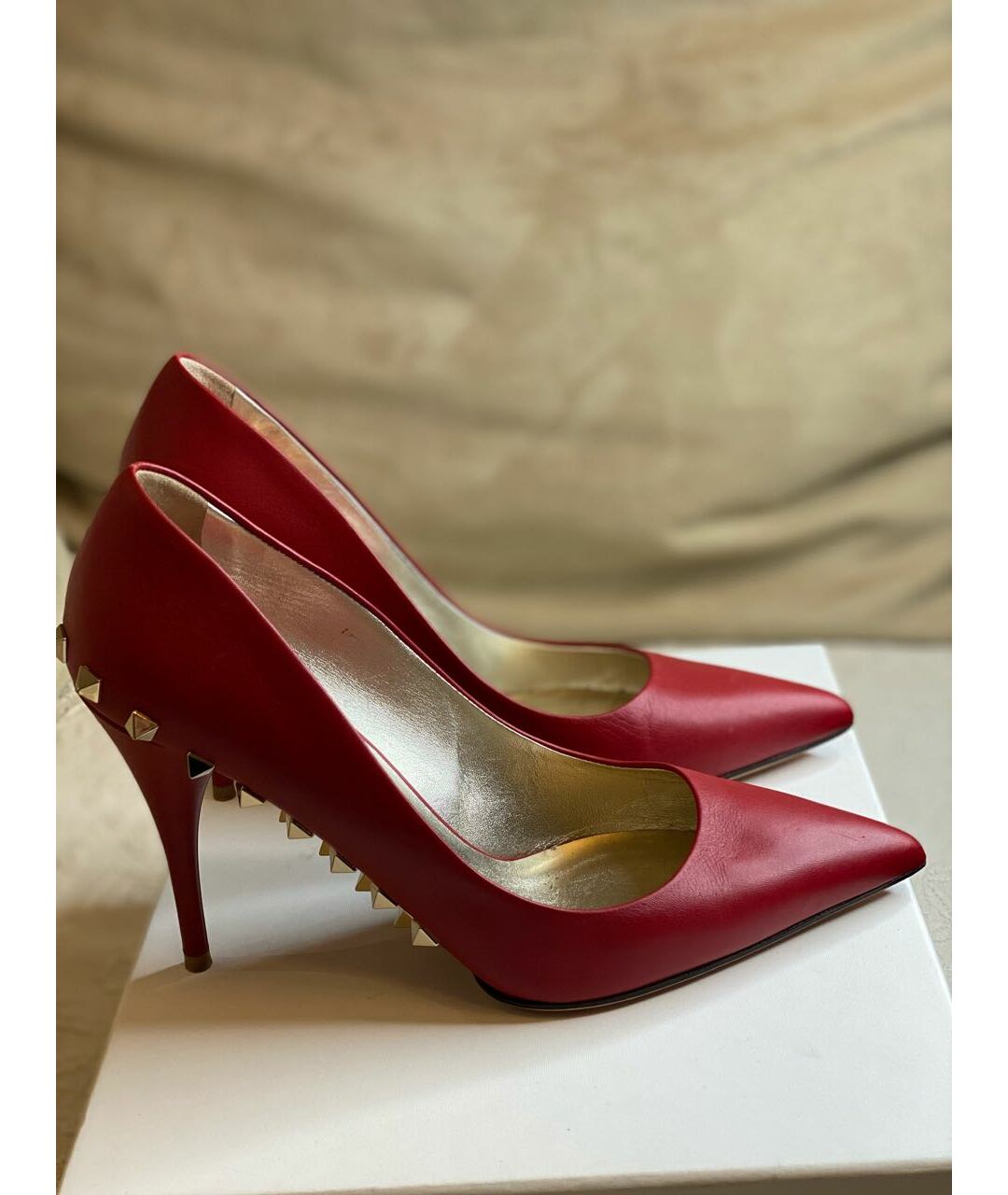 VALENTINO GARAVANI Красные кожаные туфли, фото 5