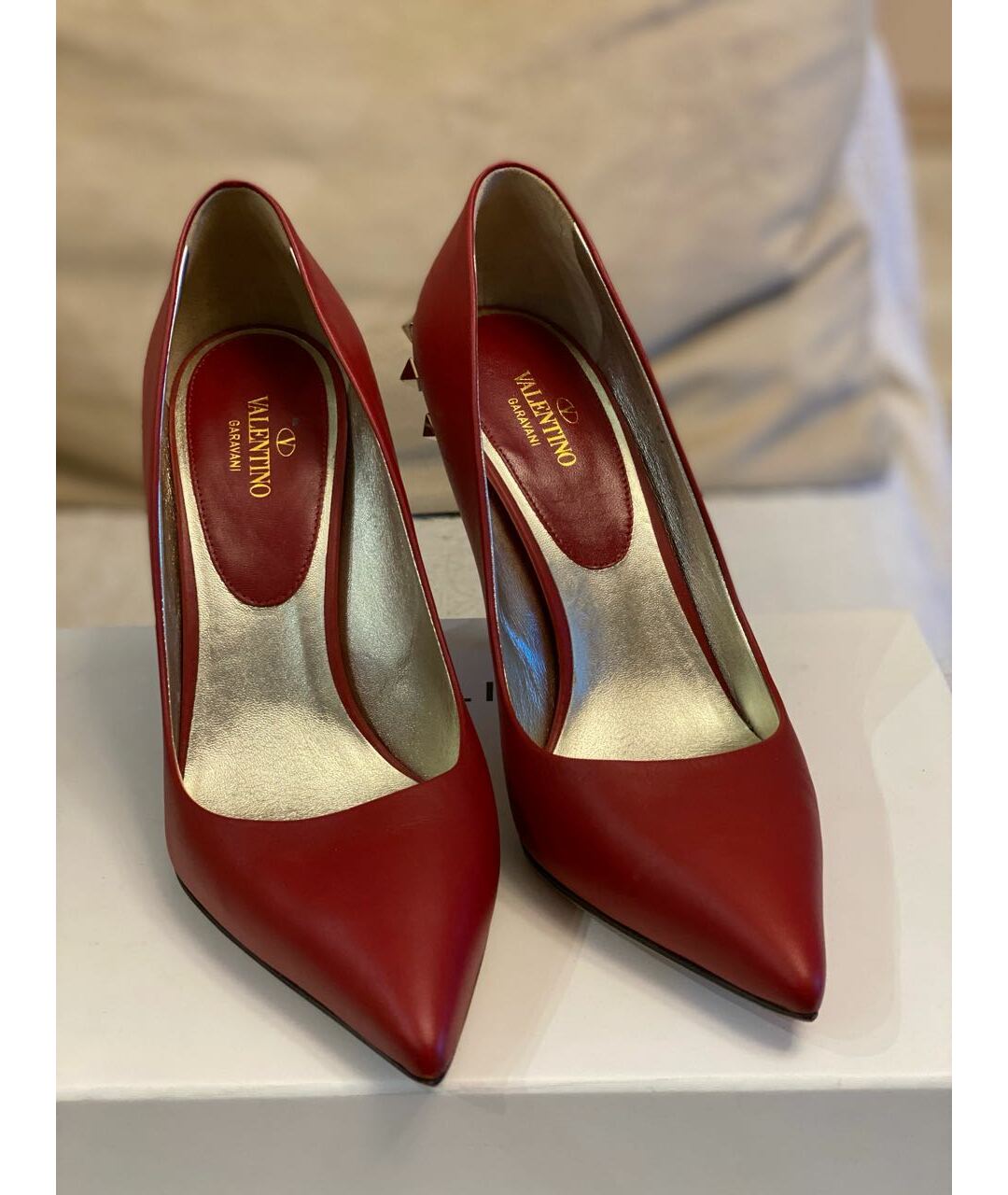 VALENTINO GARAVANI Красные кожаные туфли, фото 2