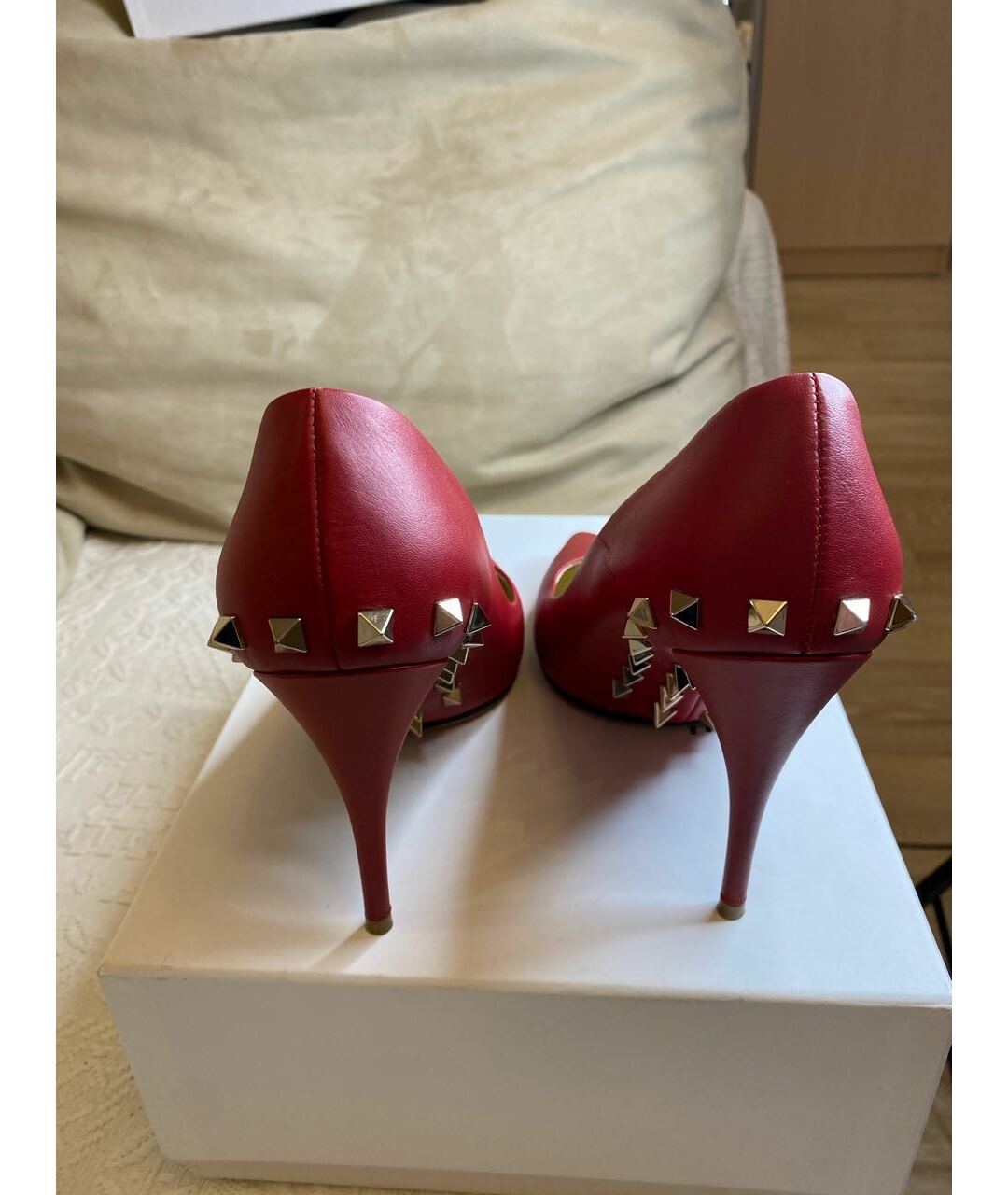 VALENTINO GARAVANI Красные кожаные туфли, фото 7