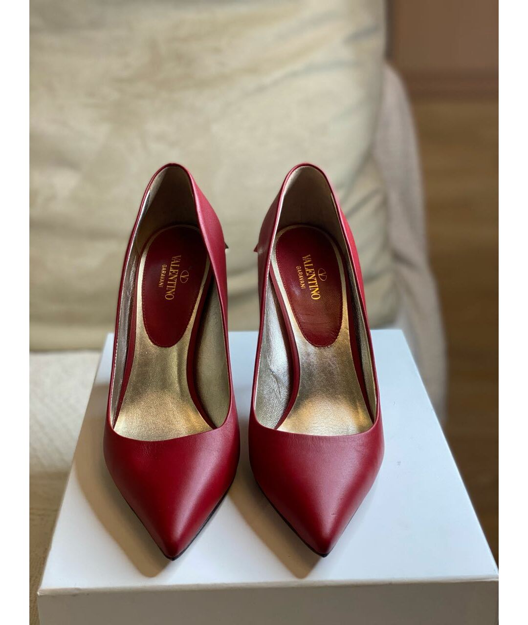 VALENTINO GARAVANI Красные кожаные туфли, фото 6