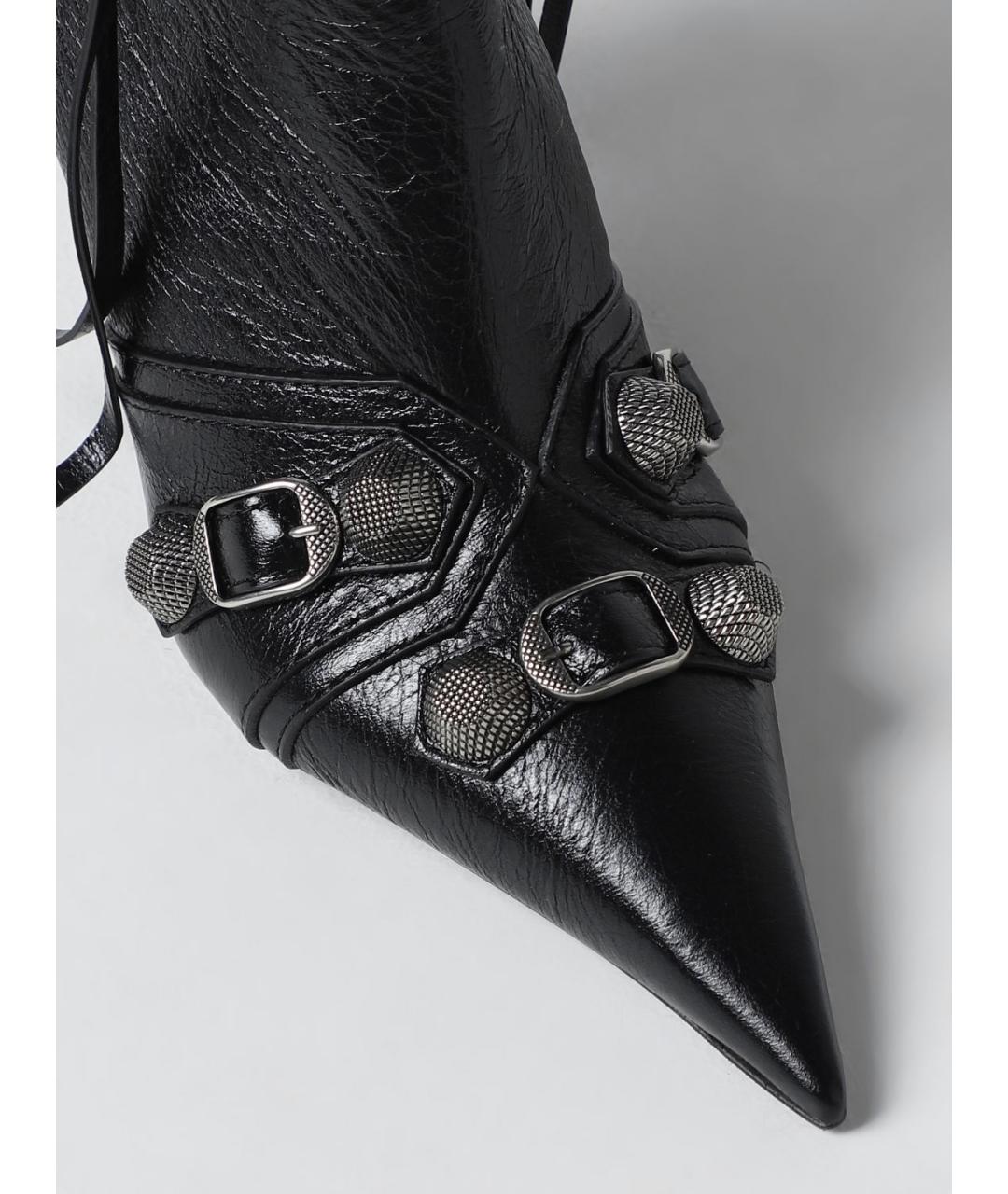 BALENCIAGA Черные кожаные ботильоны, фото 5