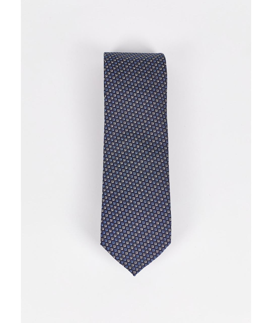 PRADA Темно-синий шелковый галстук, фото 6