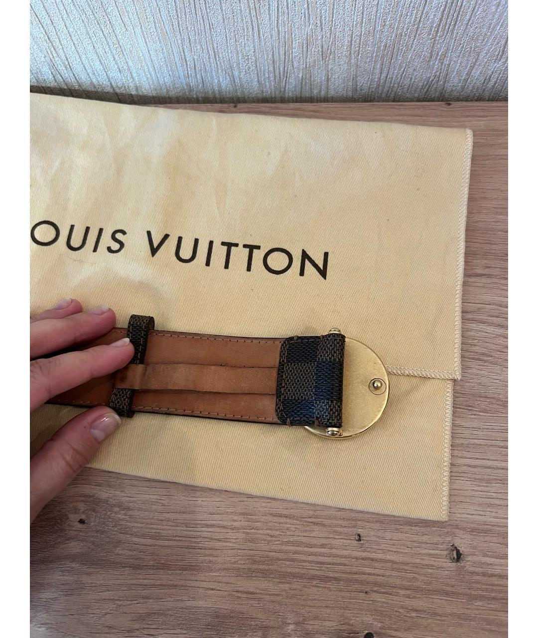 LOUIS VUITTON PRE-OWNED Коричневый ремень из искусственной кожи, фото 3