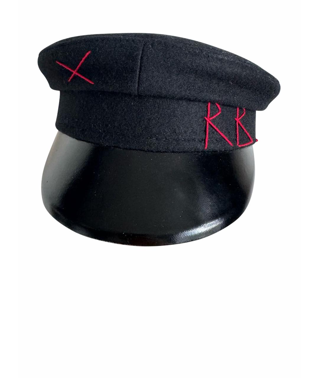 RUSLAN BAGINSKIY Черная шерстяная кепка, фото 1