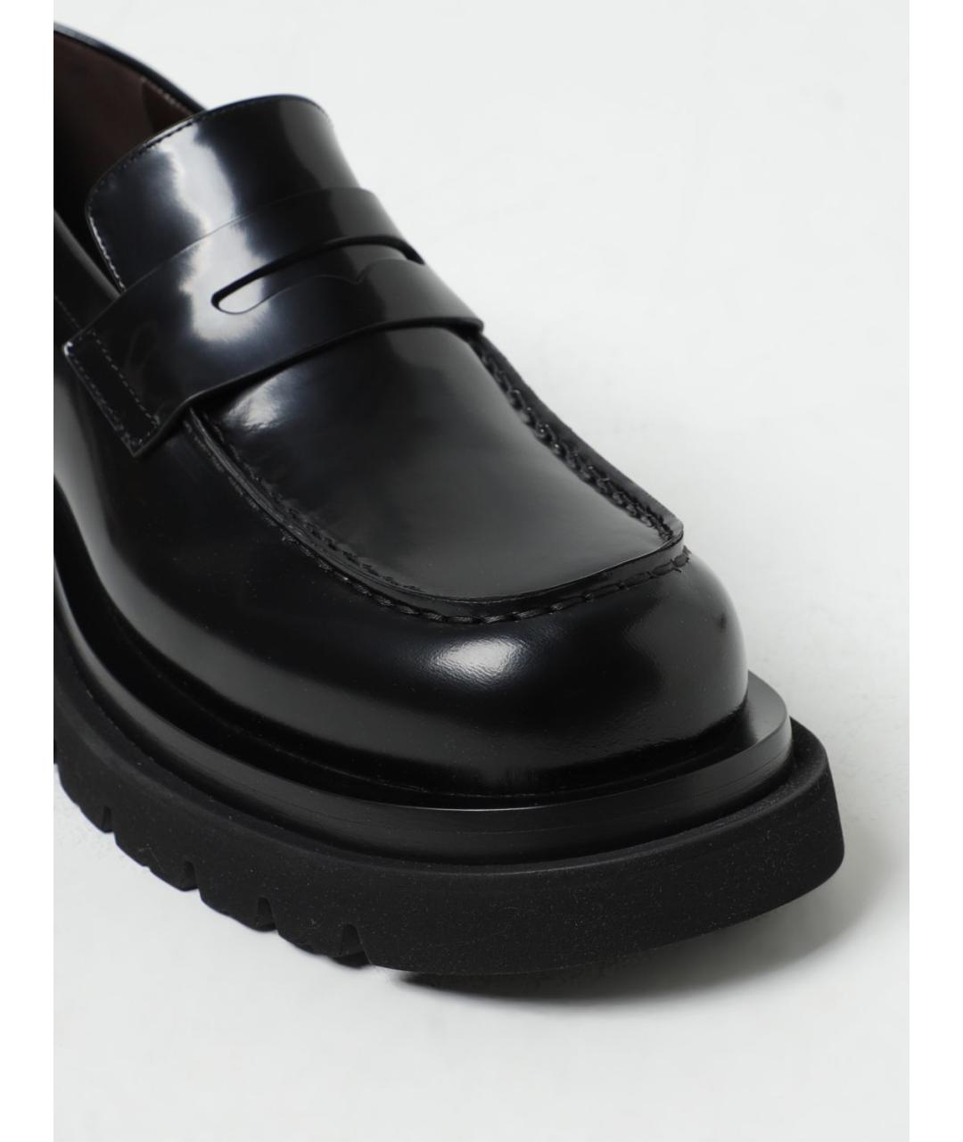 BOTTEGA VENETA Черные кожаные лоферы, фото 5