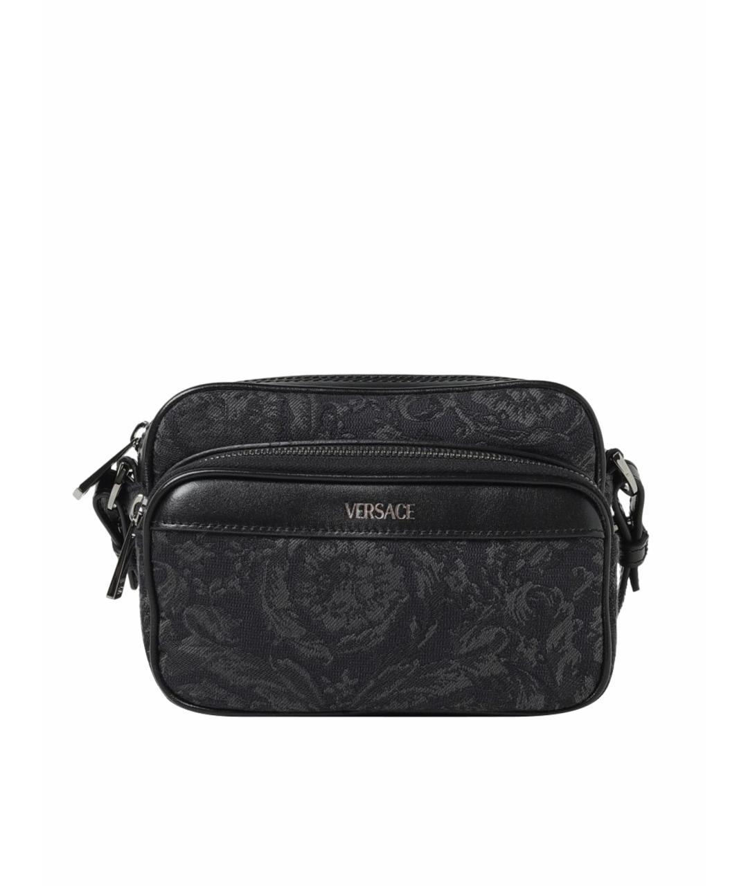 VERSACE Черная сумка на плечо, фото 7