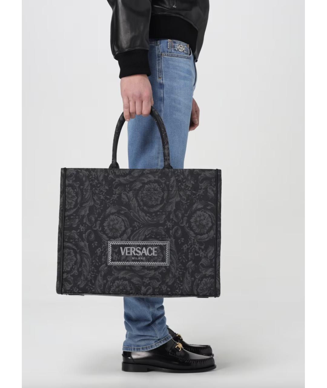 VERSACE Синяя сумка тоут, фото 4