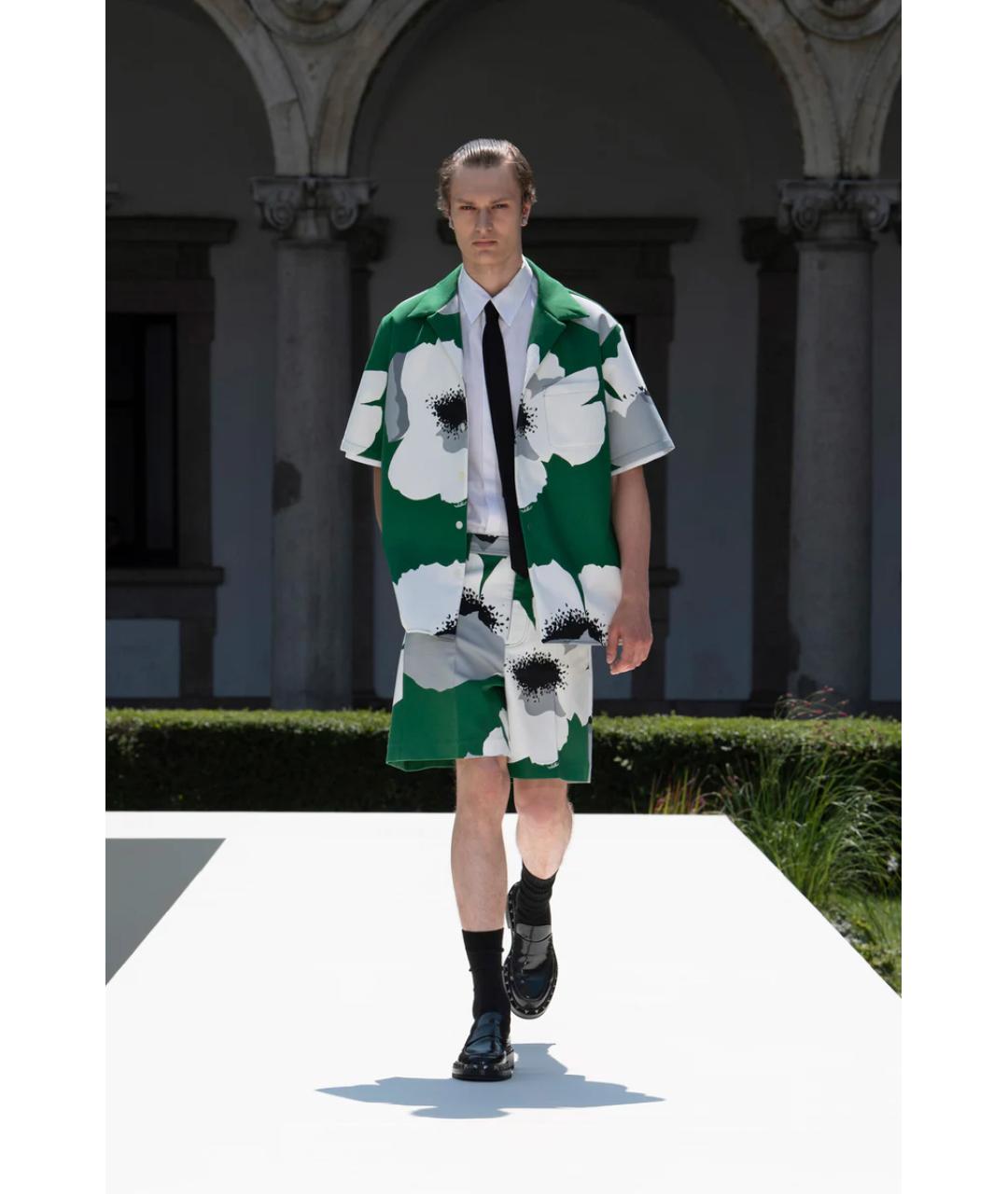 VALENTINO Зеленая кэжуал рубашка, фото 4