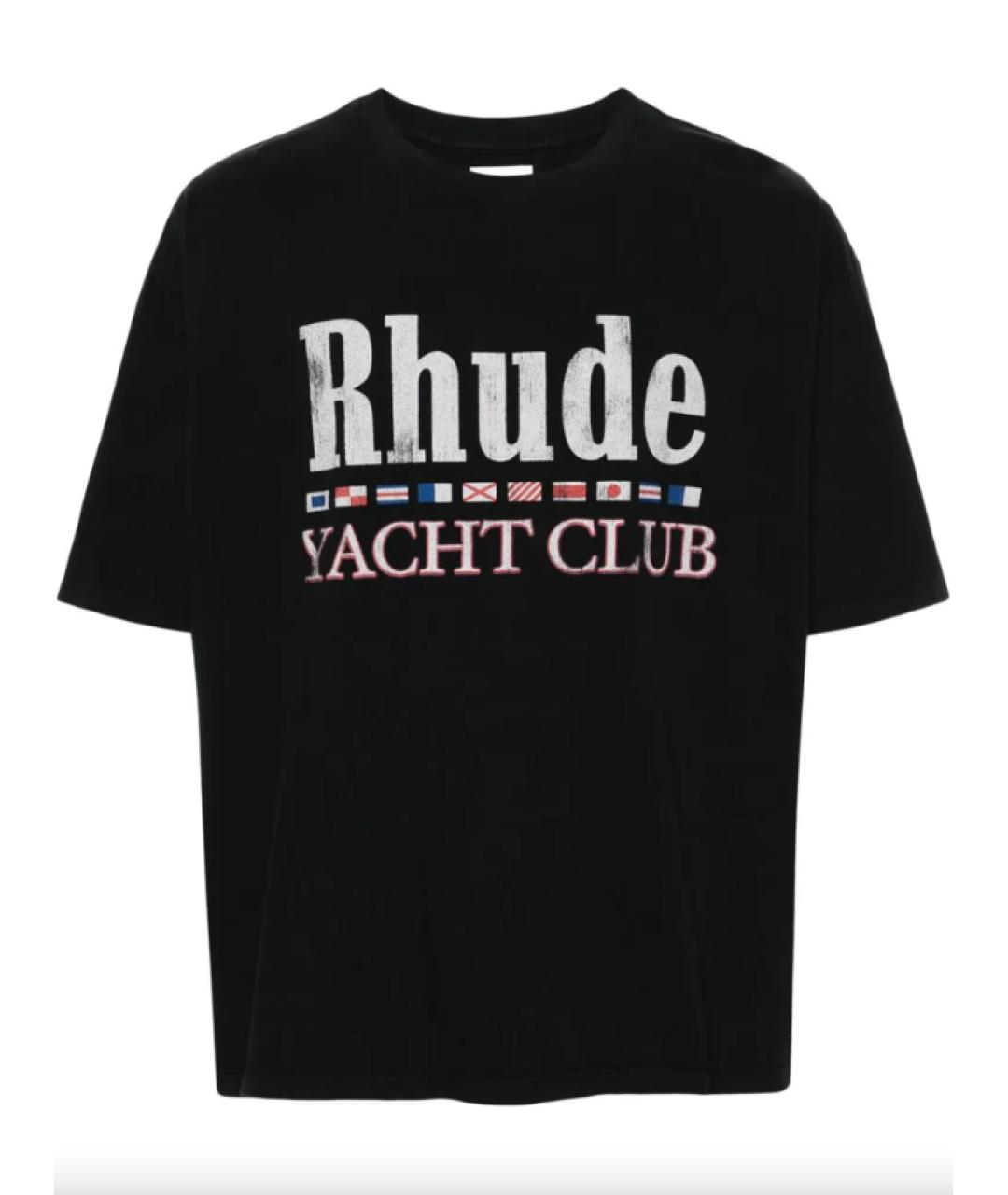 RHUDE Черная футболка, фото 1