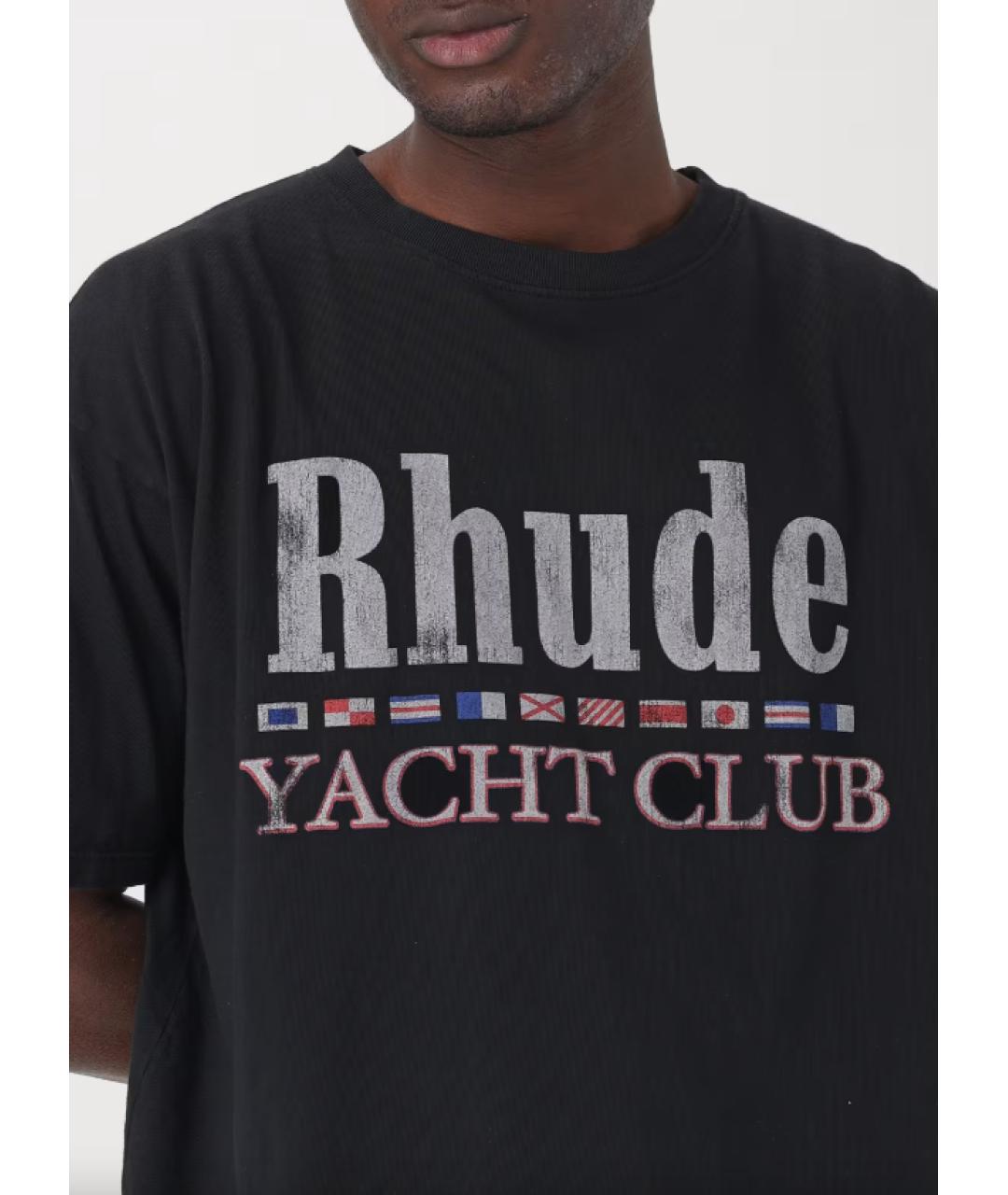 RHUDE Черная футболка, фото 6