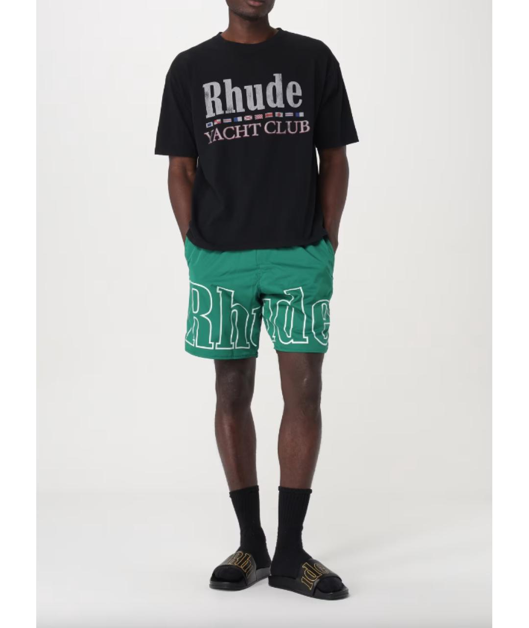 RHUDE Черная футболка, фото 3