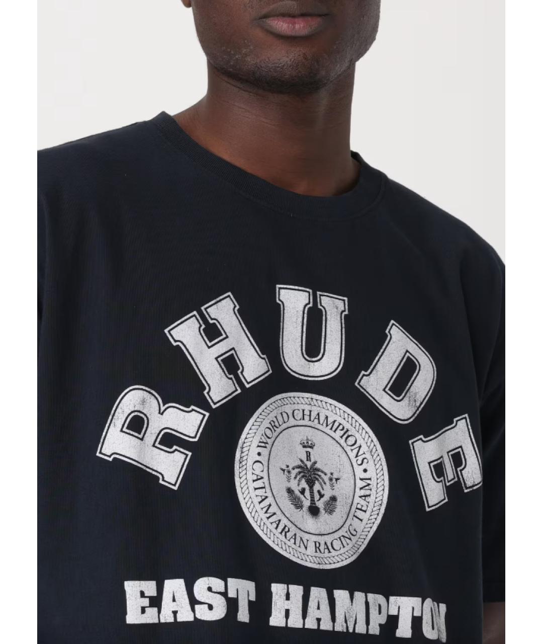 RHUDE Черная футболка, фото 5