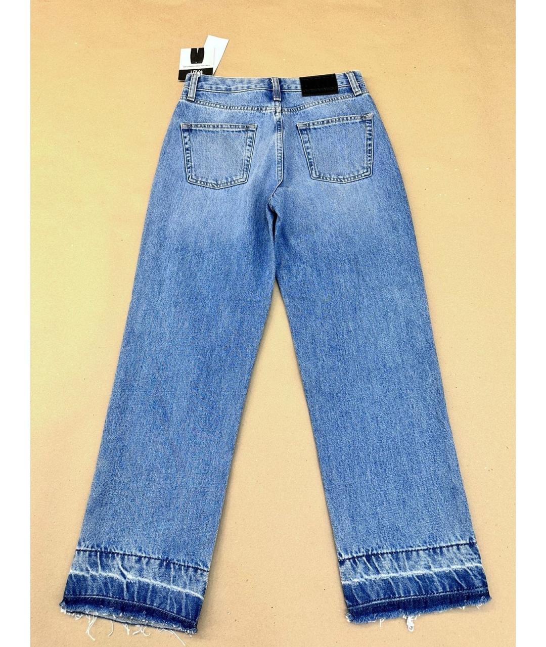 DKNY Голубые хлопковые прямые джинсы, фото 2