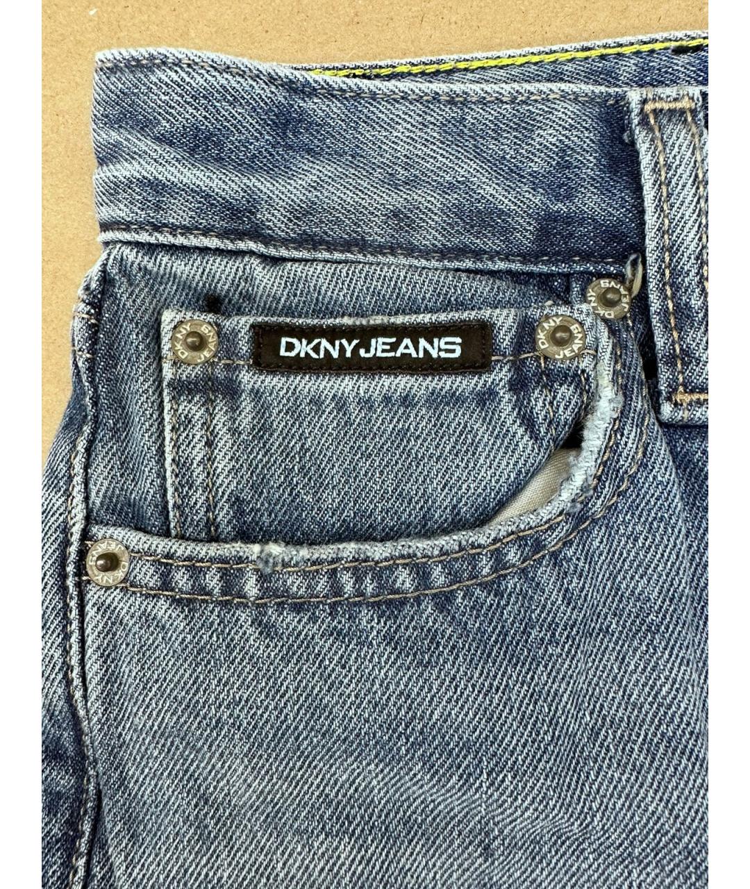 DKNY Голубые хлопковые прямые джинсы, фото 7