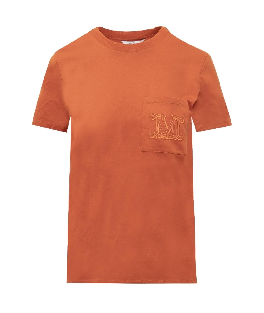 MAX MARA Оранжевая футболка, фото 1