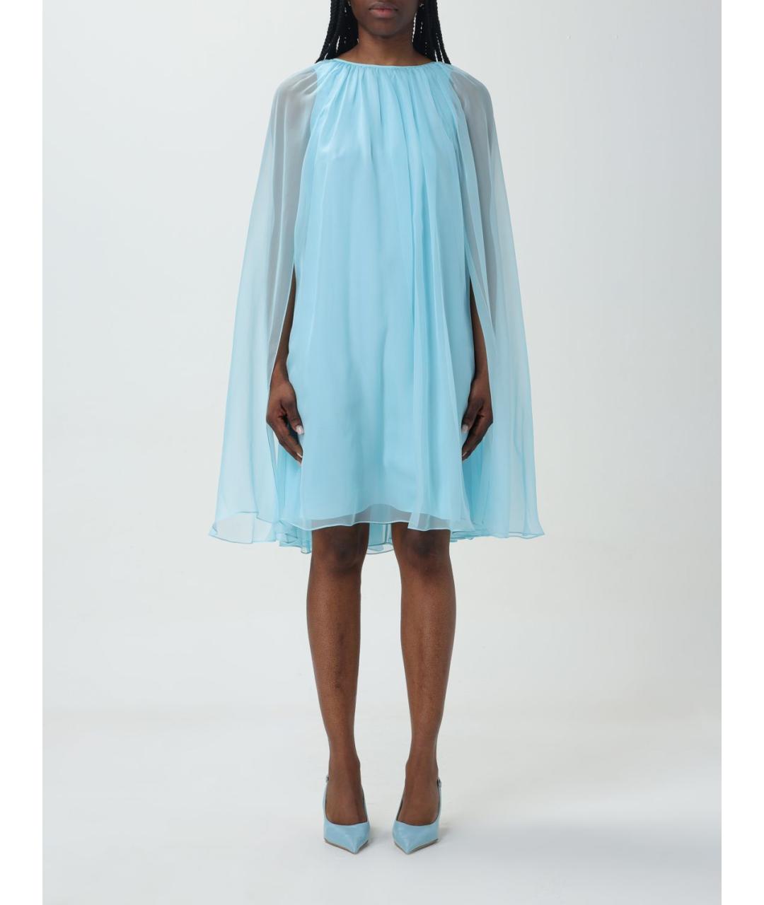 MAX MARA Голубое коктейльное платье, фото 2