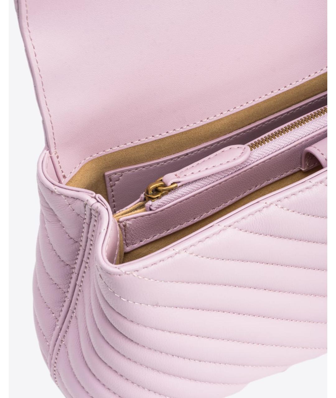 PINKO Розовая сумка с короткими ручками, фото 6