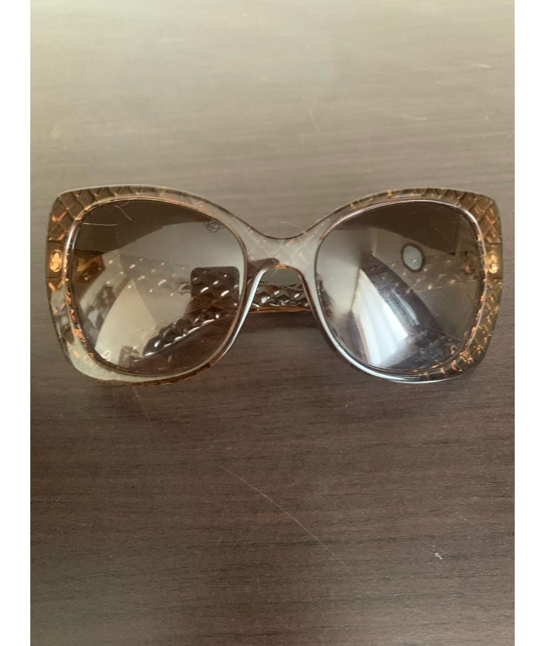 BOTTEGA VENETA Коричневые пластиковые солнцезащитные очки, фото 7