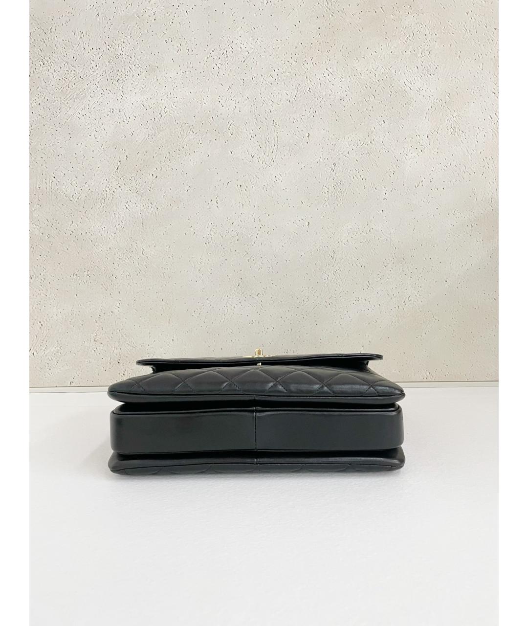 CHANEL Черная кожаная сумка через плечо, фото 5