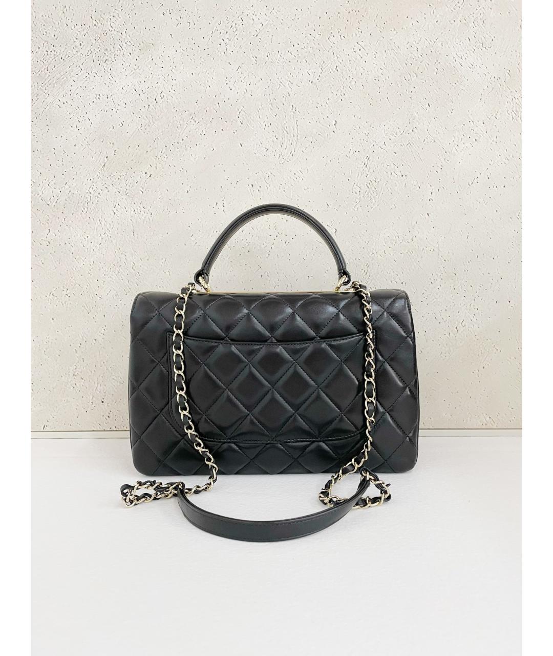 CHANEL Черная кожаная сумка через плечо, фото 3