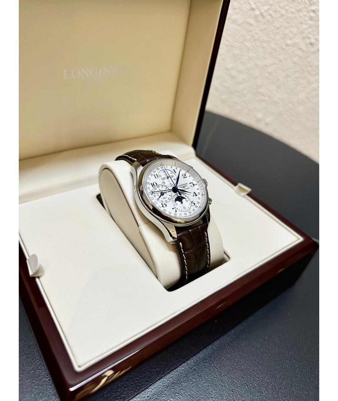 LONGINES Белые стальные часы, фото 4