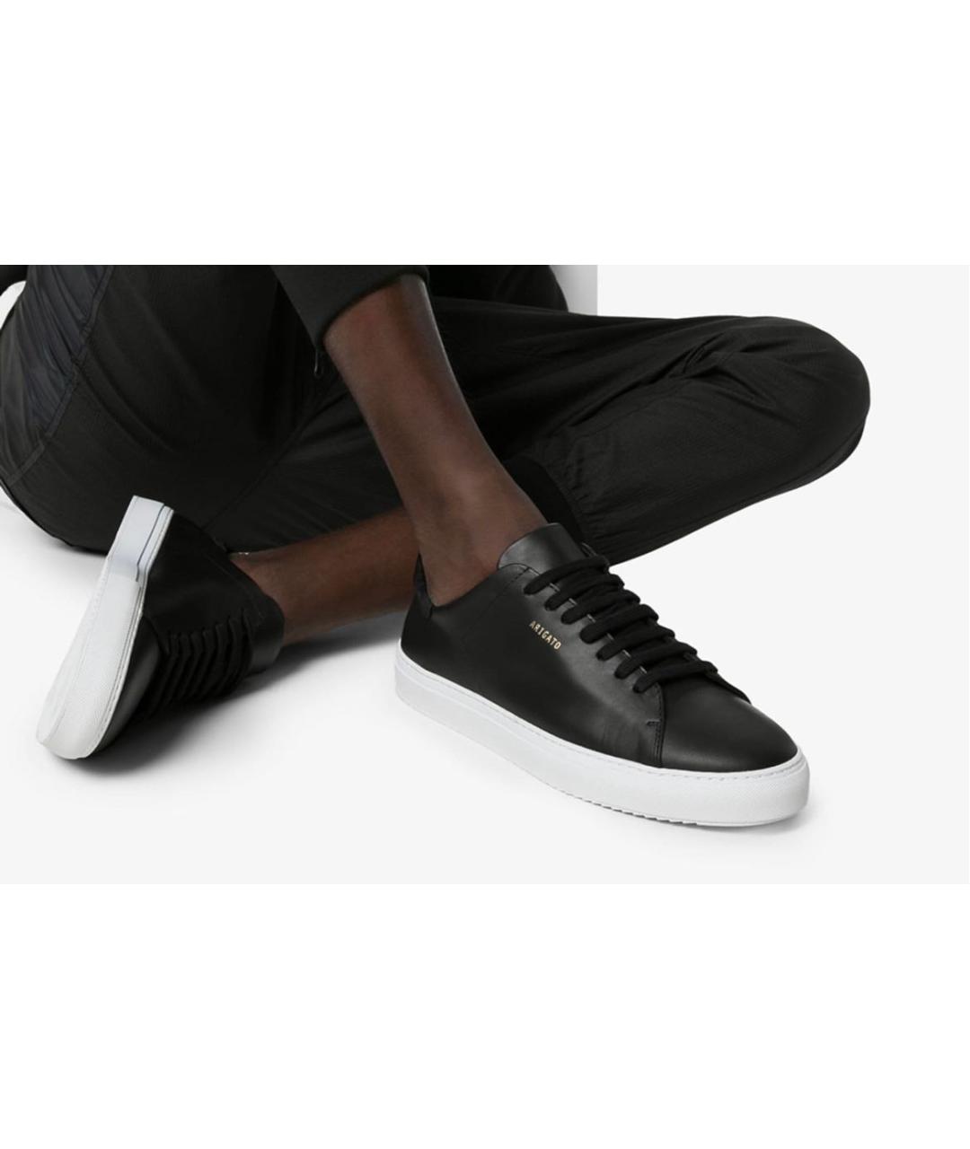 AXEL ARIGATO Черные кожаные низкие кроссовки / кеды, фото 4