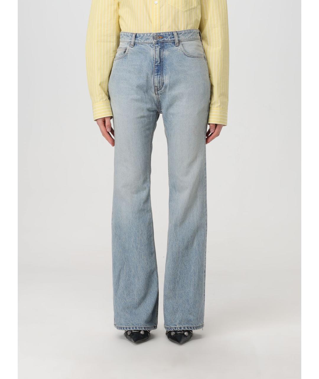 BALENCIAGA Голубые прямые джинсы, фото 3