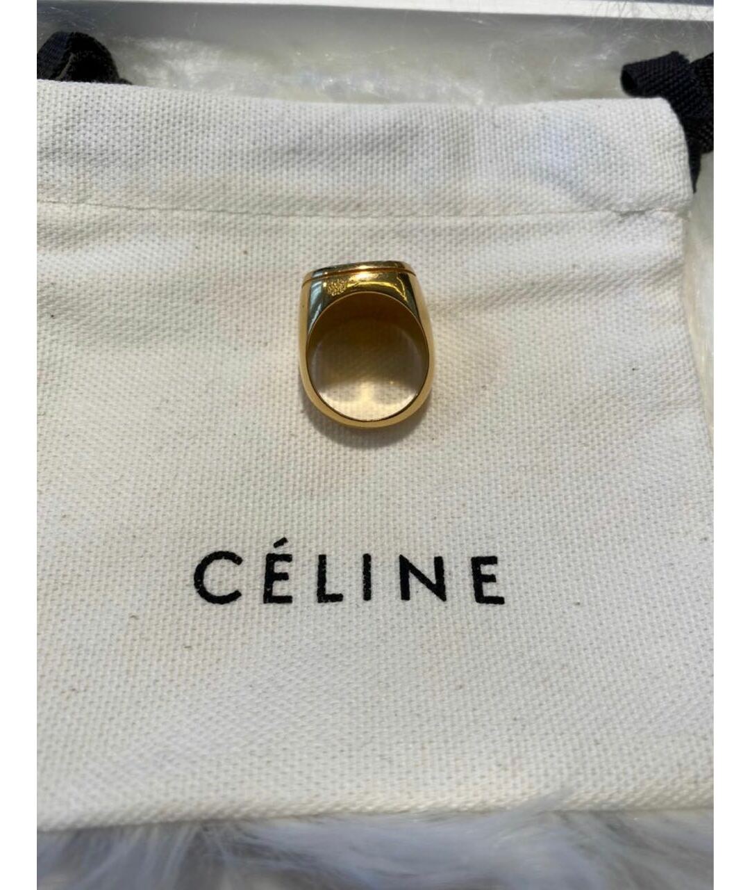 CELINE PRE-OWNED Золотое металлическое кольцо, фото 3