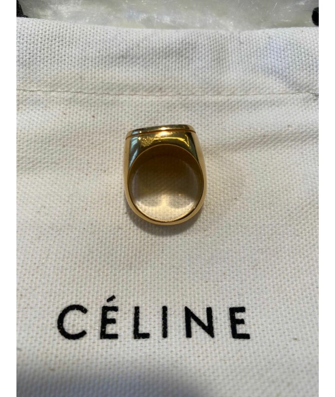 CELINE PRE-OWNED Золотое металлическое кольцо, фото 4
