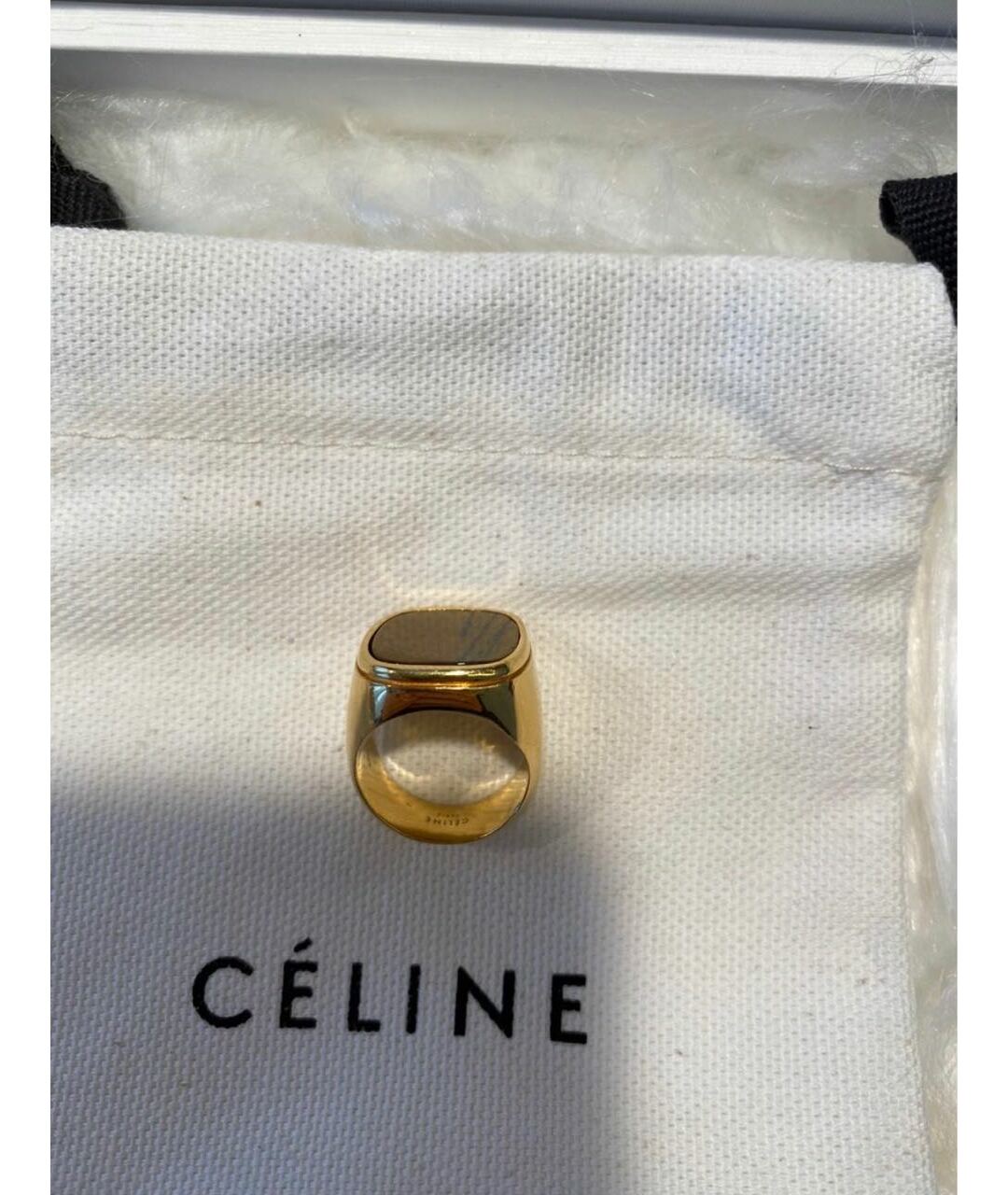 CELINE PRE-OWNED Золотое металлическое кольцо, фото 2