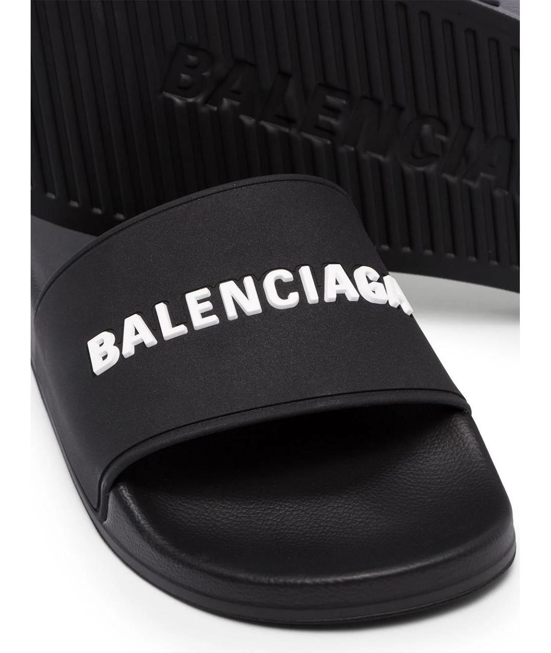 BALENCIAGA Черные шлепанцы, фото 2