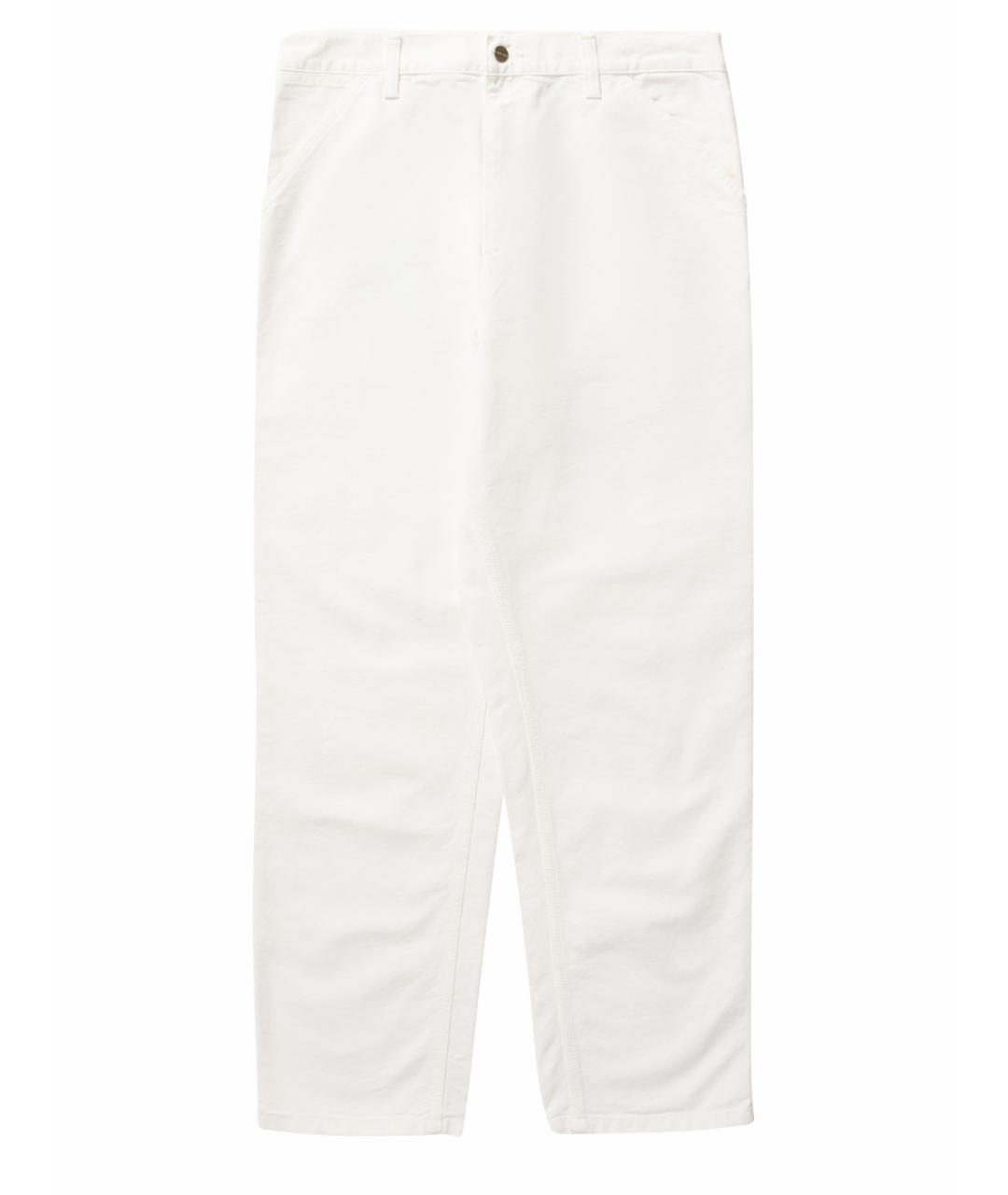 CARHARTT WIP Белые хлопковые повседневные брюки, фото 1