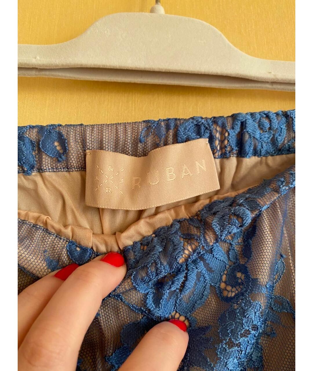 RUBAN Голубая полиэстеровая юбка миди, фото 2