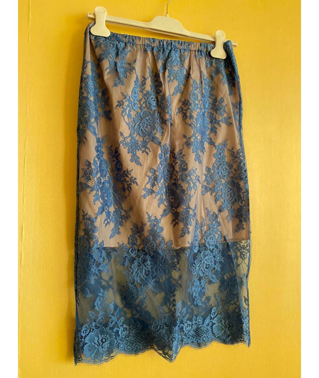RUBAN Голубая полиэстеровая юбка миди, фото 4