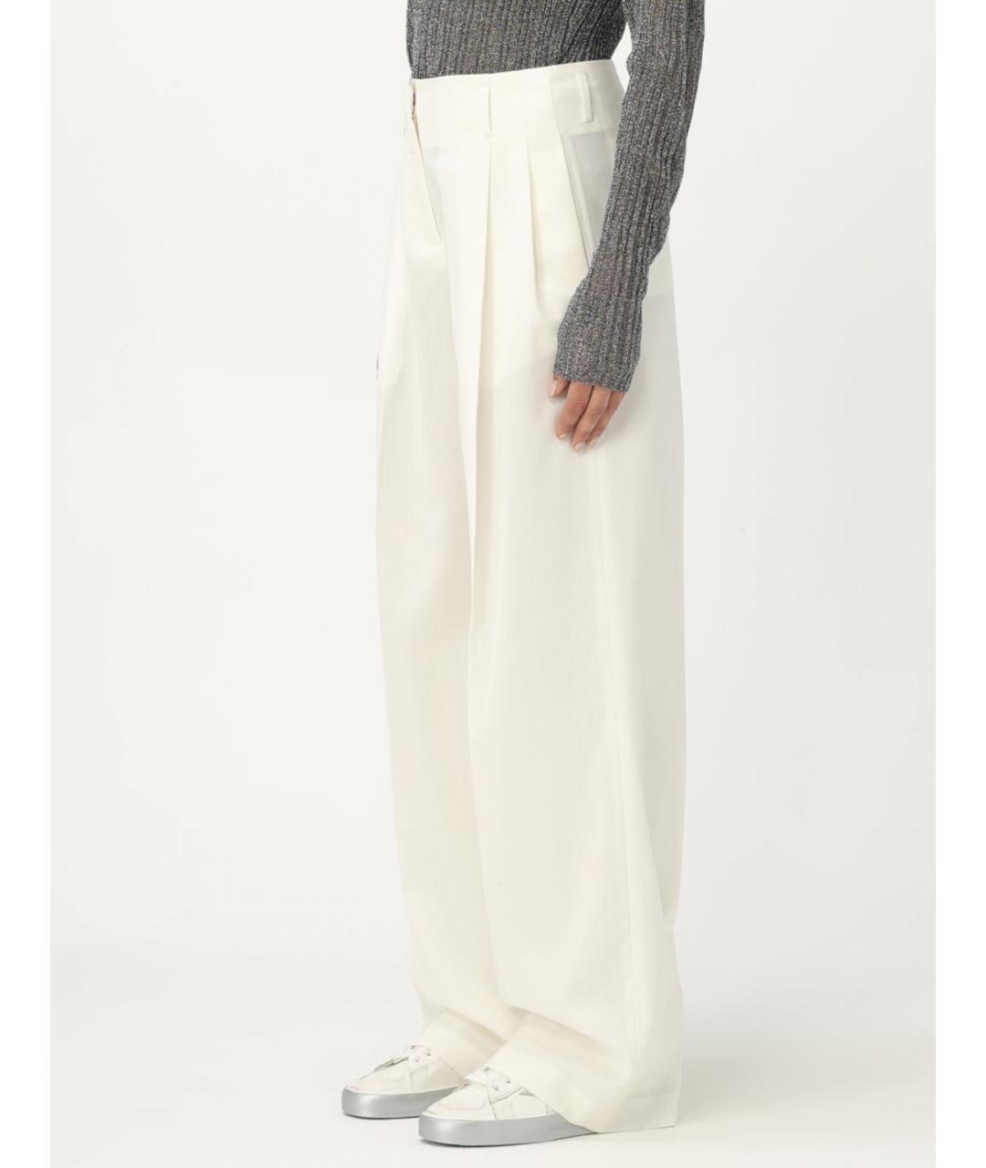 GOLDEN GOOSE DELUXE BRAND Белые прямые брюки, фото 4