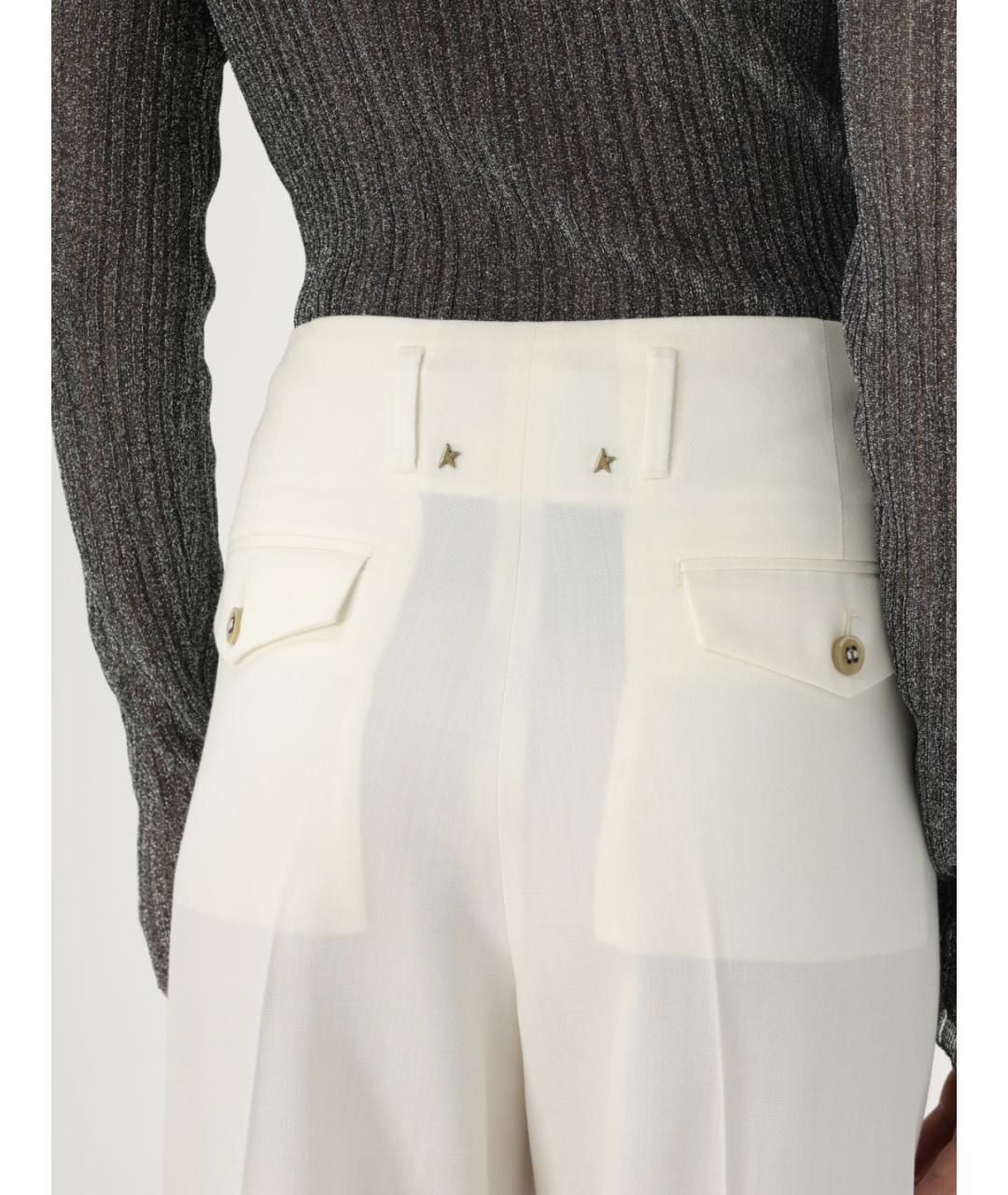 GOLDEN GOOSE DELUXE BRAND Белые прямые брюки, фото 2