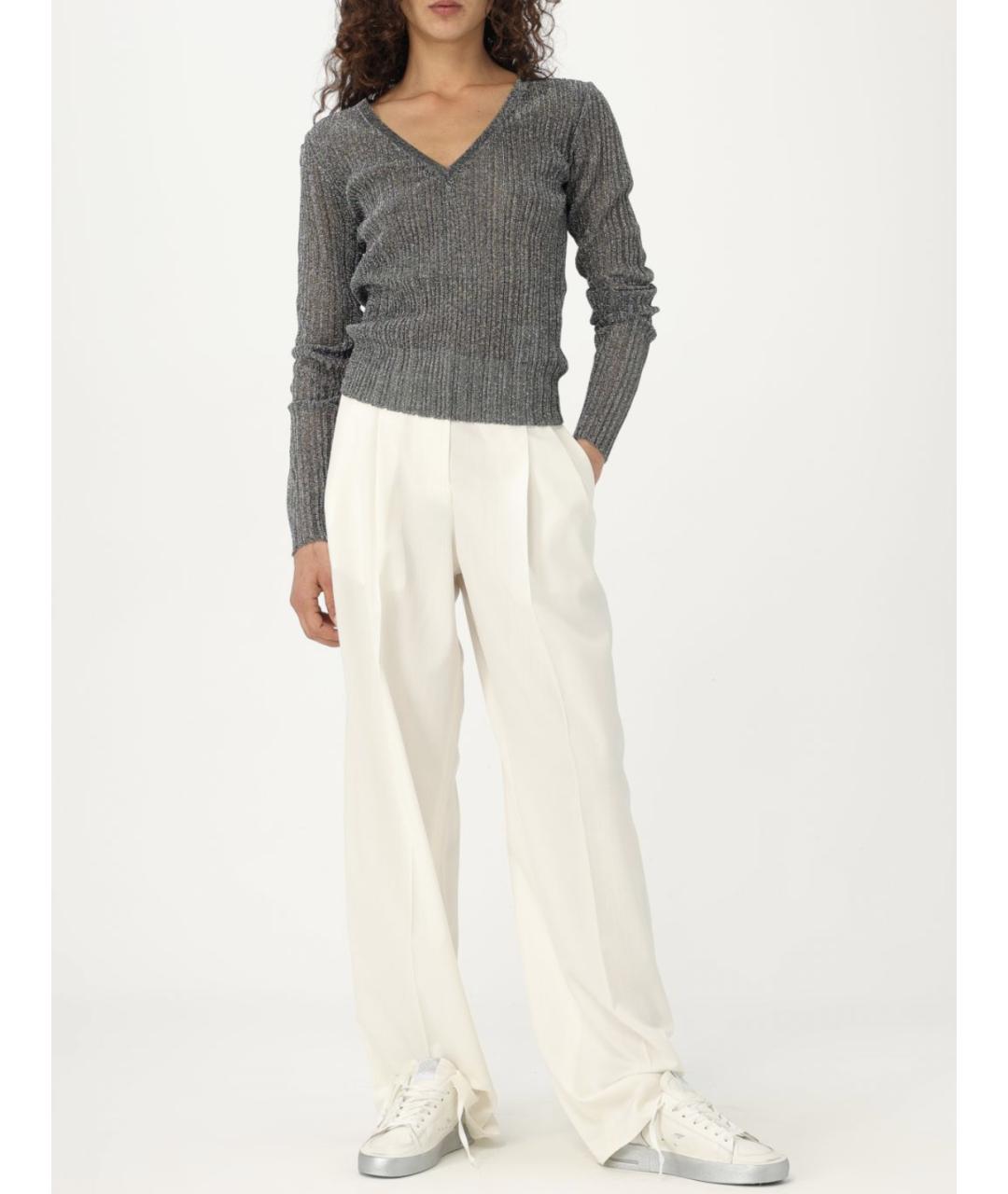 GOLDEN GOOSE DELUXE BRAND Белые прямые брюки, фото 3