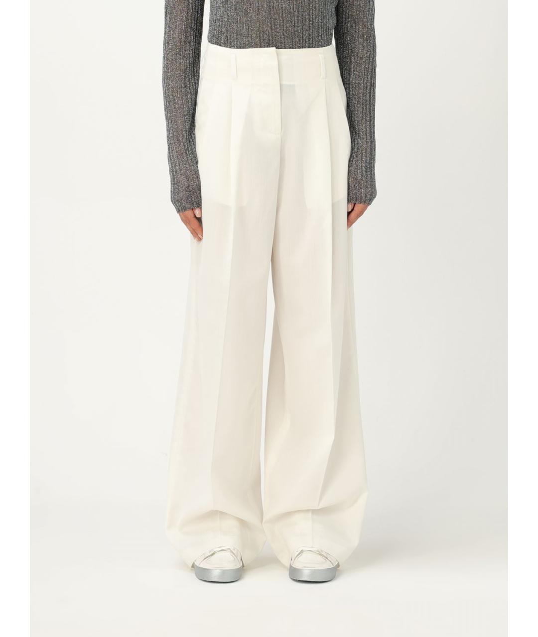 GOLDEN GOOSE DELUXE BRAND Белые прямые брюки, фото 6