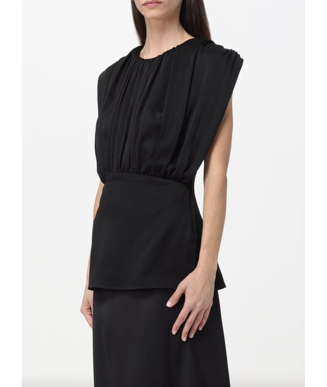 JIL SANDER Черная блузы, фото 3