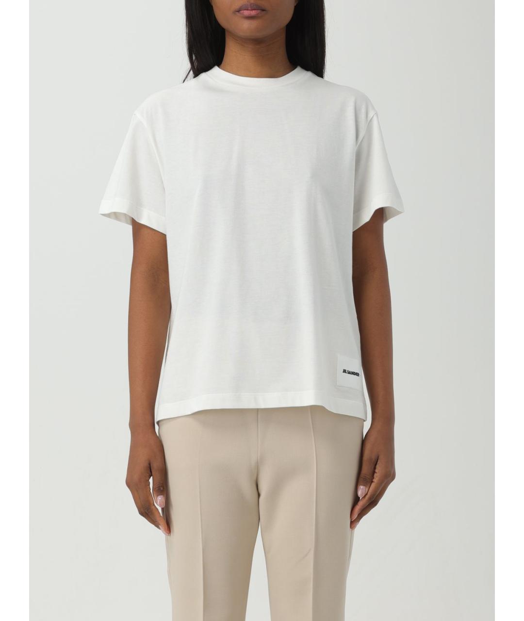 JIL SANDER Белая футболка, фото 2