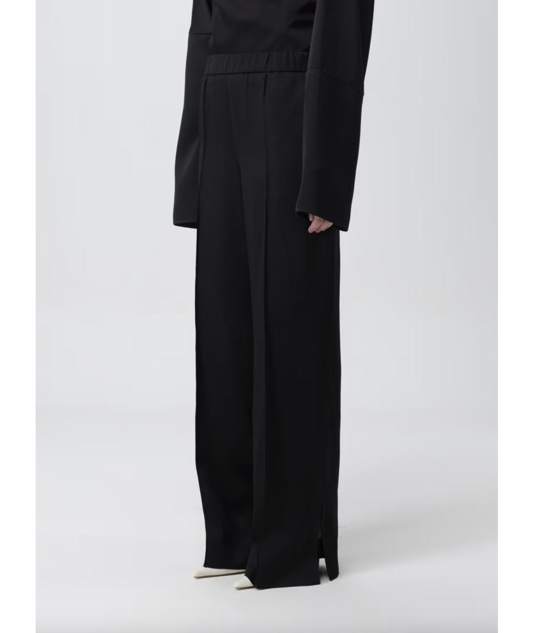 JIL SANDER Черные прямые брюки, фото 3