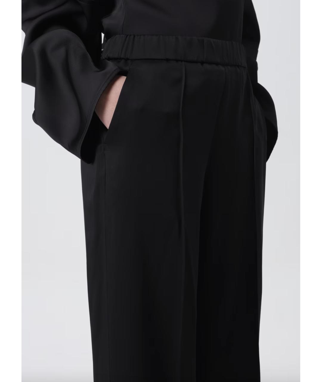 JIL SANDER Черные прямые брюки, фото 4