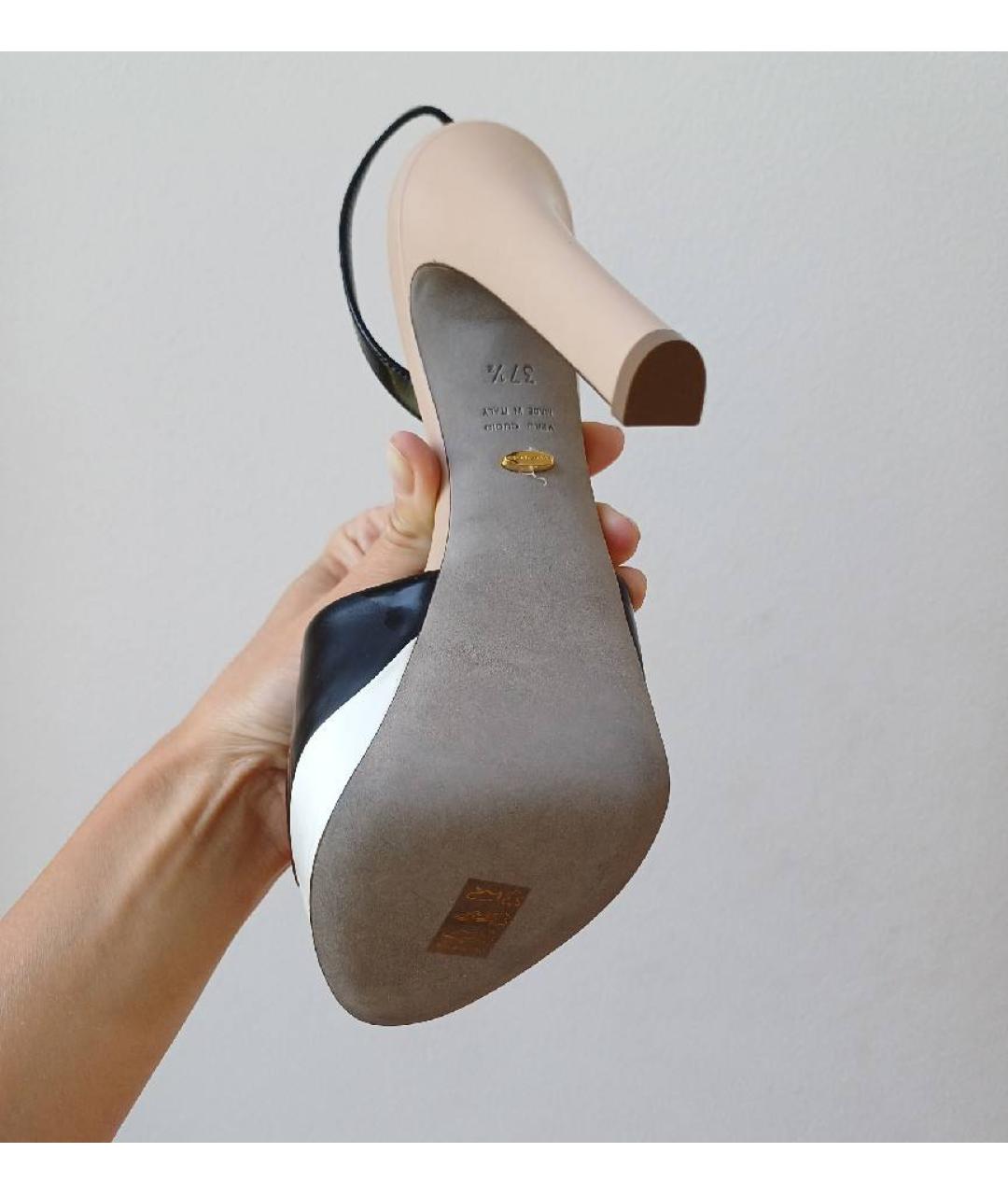 SERGIO ROSSI Мульти босоножки из лакированной кожи, фото 5