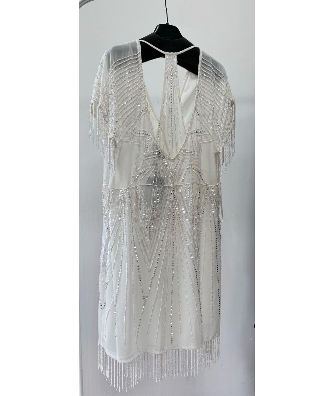 TWIN-SET Белое полиэстеровое коктейльное платье, фото 2
