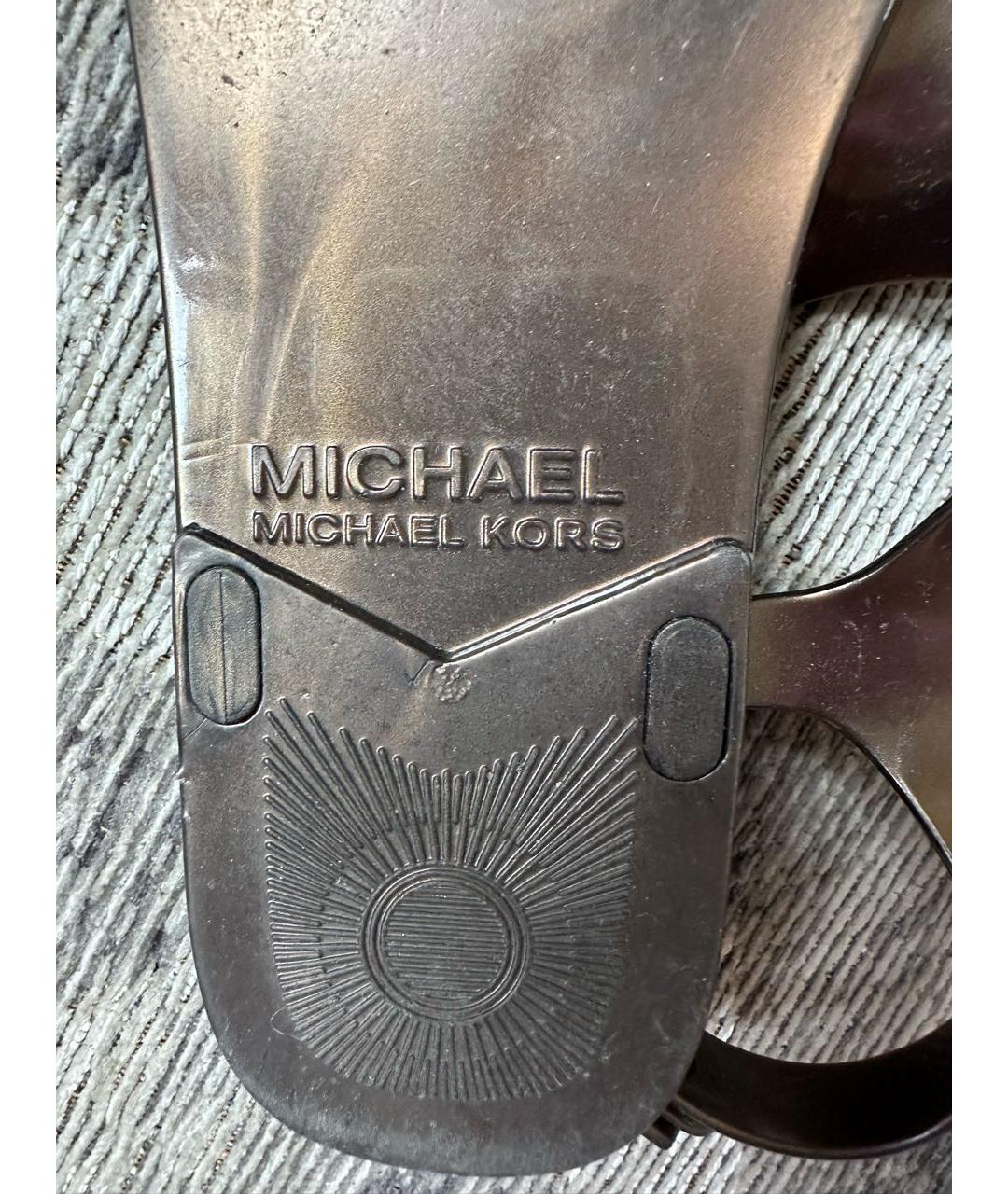 MICHAEL KORS Золотые сандалии, фото 7