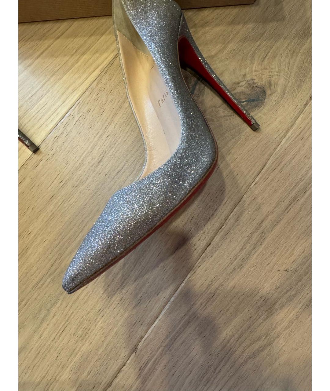 CHRISTIAN LOUBOUTIN Серебряные туфли, фото 4